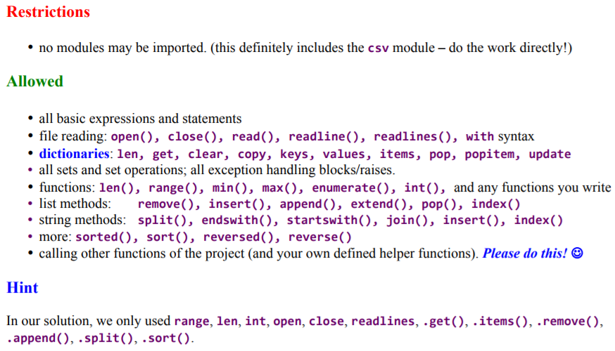  Problems: find_all_years (db) : This function accepts an existing database db,