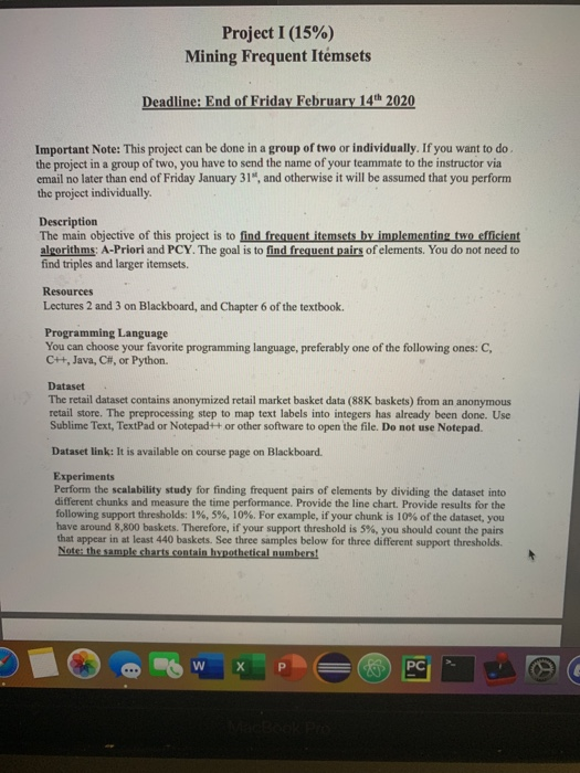 Write a Java program to find frequent itemsets by implementing two efficient