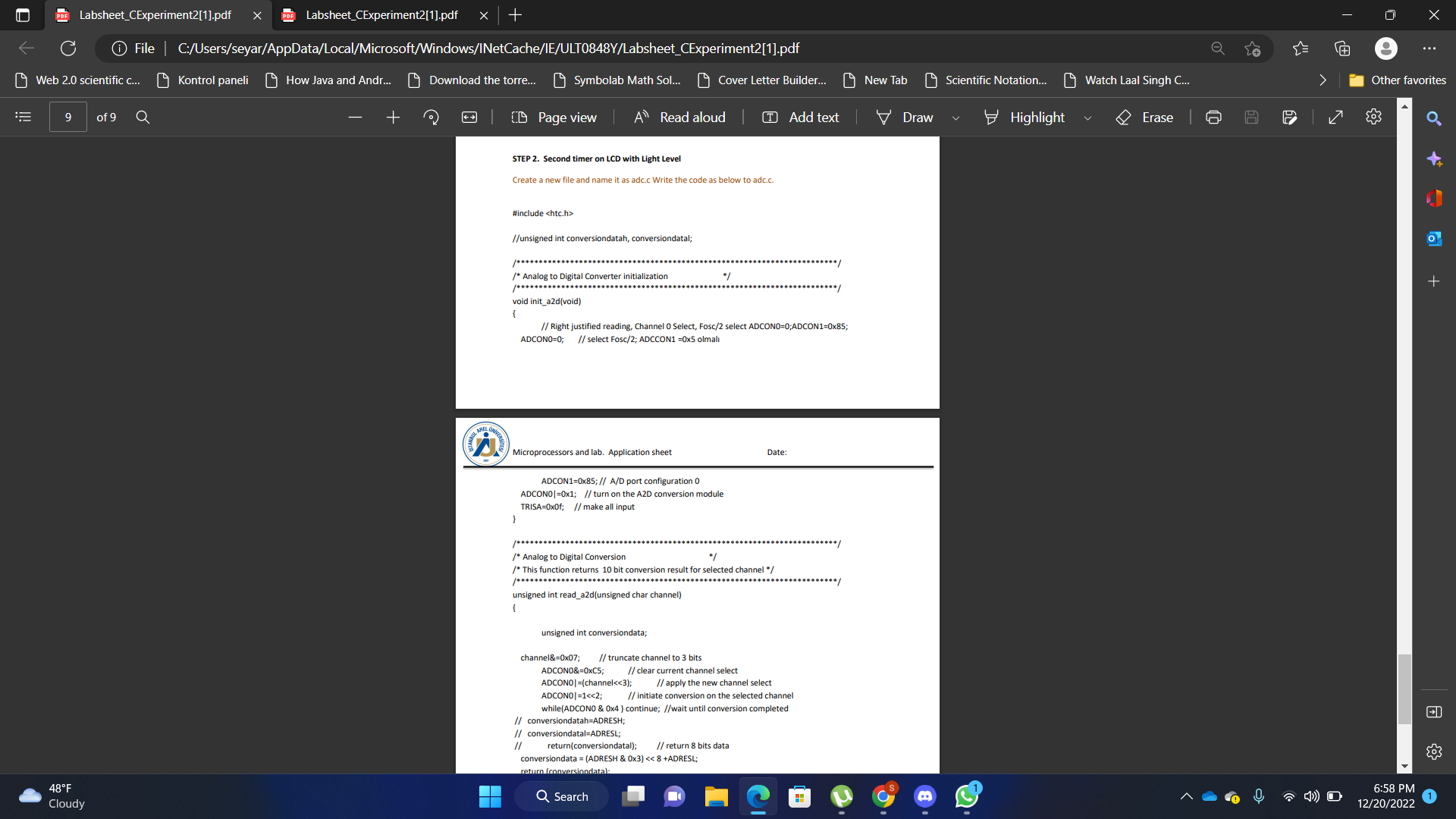 "Icd.h" \#include // we need this library for C standard itoa function