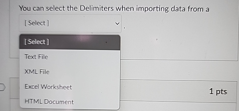  You can select the Delimiters when importing data from a Text
