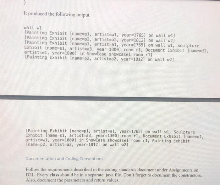 provided the code for that assignment here. please answer it using java