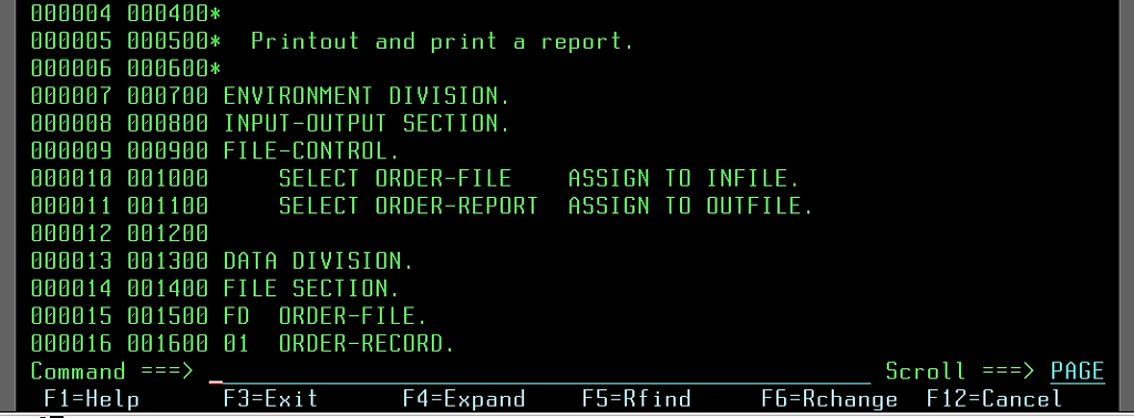 simple report using the records contained in the OrderFil.Dat file. The report