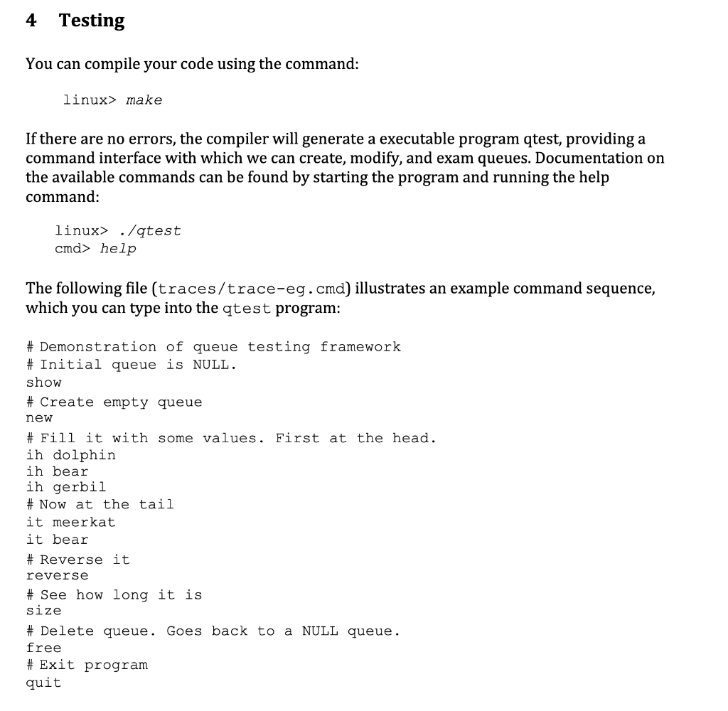 FIFO and LIFO * operations. * * It uses a singly-linked list