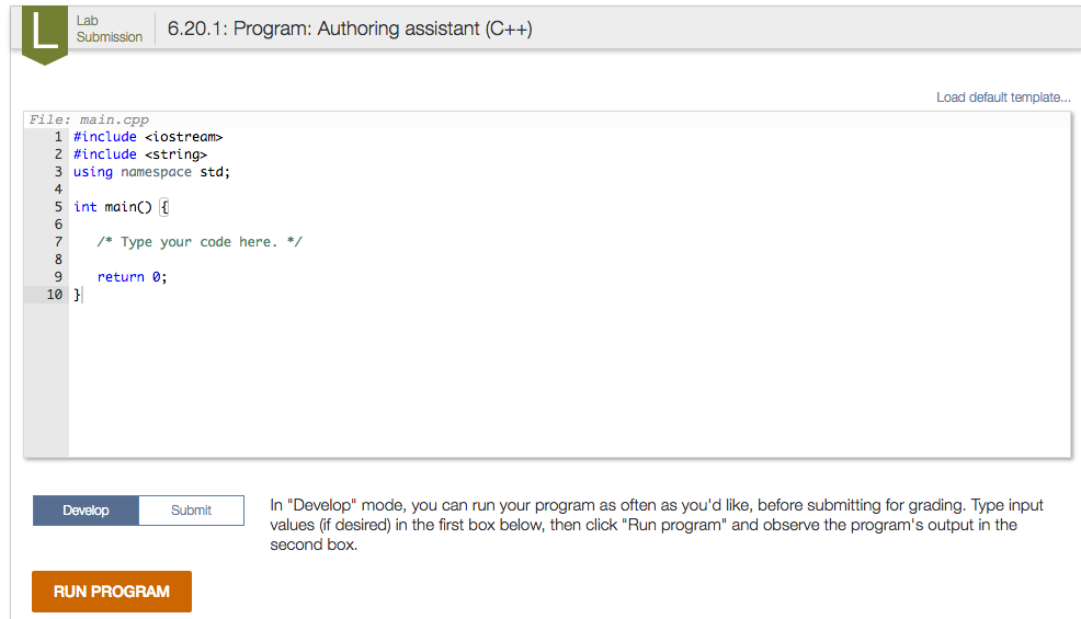 6.18. Ch. 6 Program: Authoring assistant (C) (1) Prompt the user to