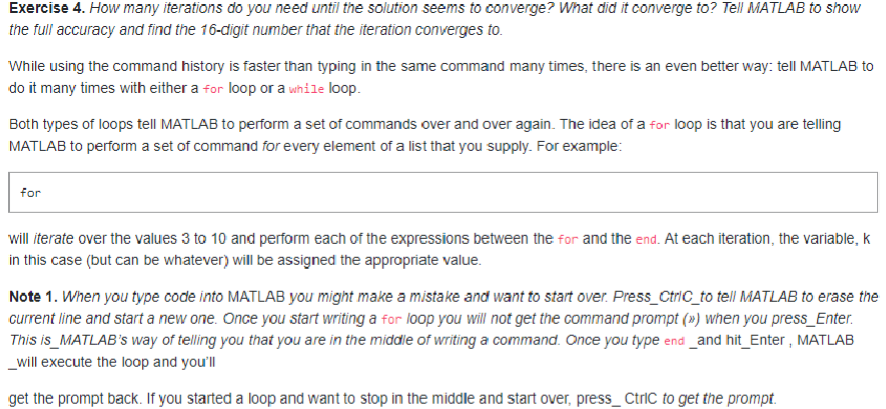  Exercise 4. How many iterations do you need until the solution