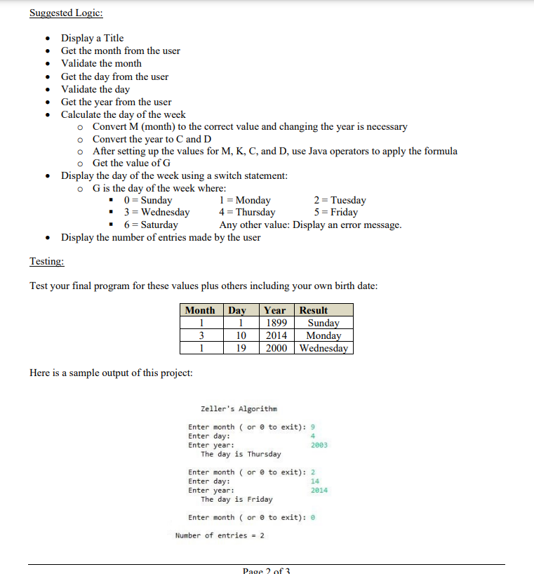  code in java Suggested Logic: ?(()) Display a Title Get the