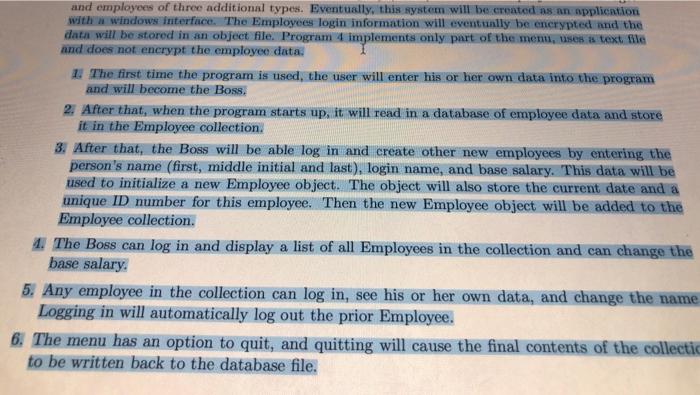 I need a JAVA program for the following PAYROLL SYSTEM with the