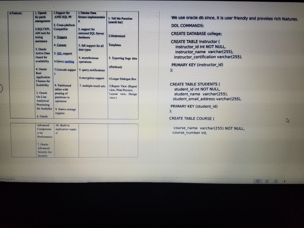 of the tables (use INSERT commands or GUl tools provided by the