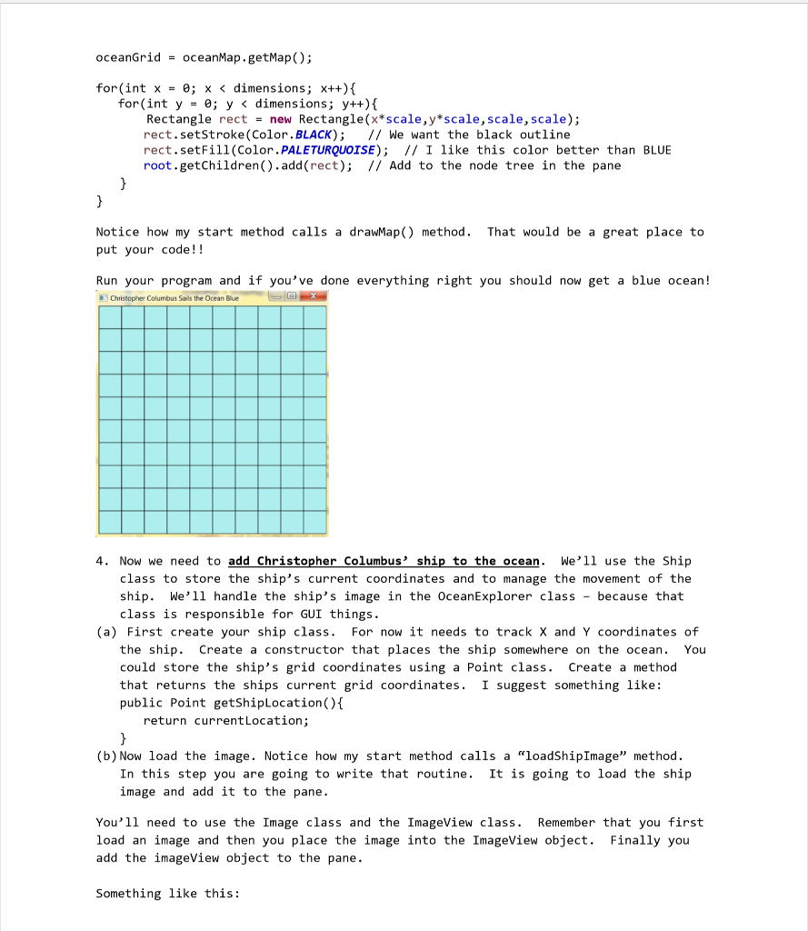 is my finished example: Christopher Columbus Sails the Ocean Blue