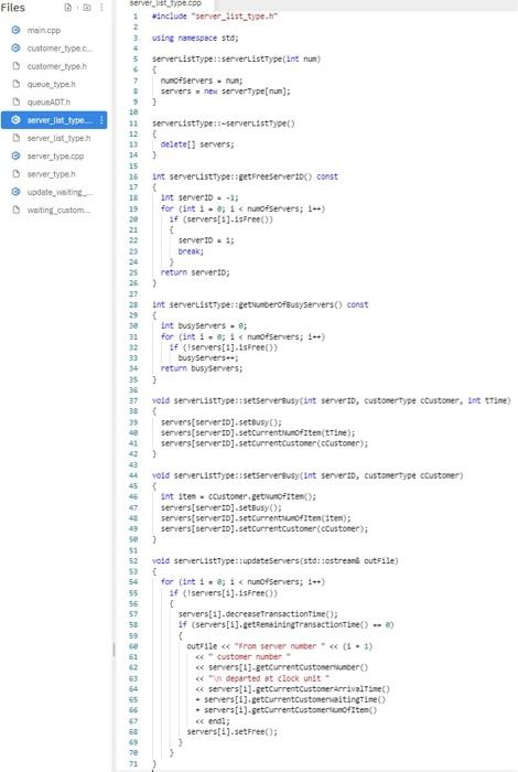 public: queueType(int queueSize = 100) { // implement constructor } ~queueType() {
