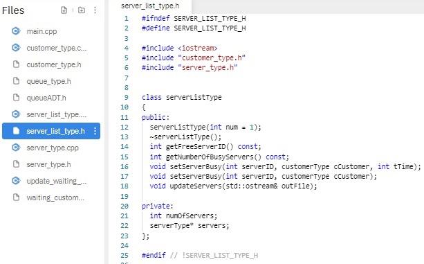 // implement destructor } bool isEmptyQueue() const { return (count == 0);