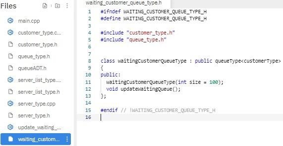 void initializeQueue() { // implement function } Type front() const { assert(!isEmptyQueue());