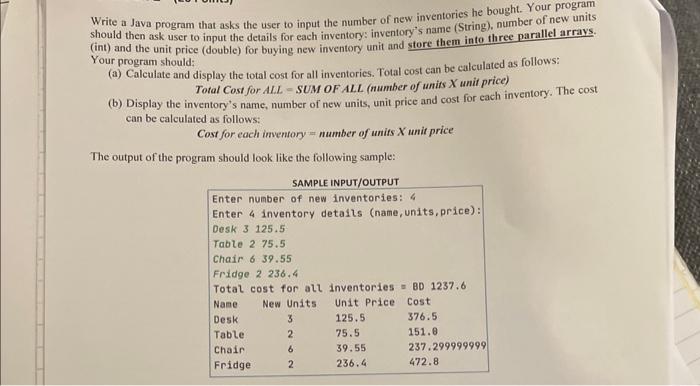 i want the answer Write a Java program that asks the user