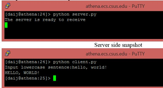 #UDP client #Python UDP Client from socket import* #python's socket library serverName