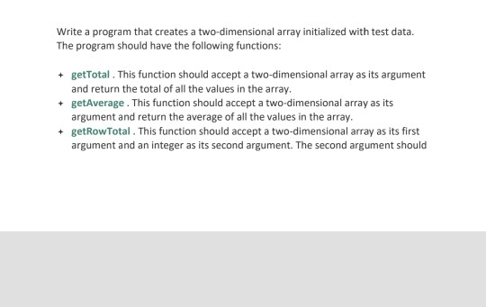 c++ Write a program that creates a two-dimensional array initialized with test