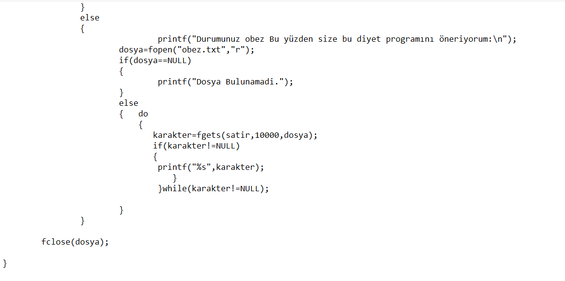 printf("Varolan bir yeyi silmek iin--> "); printf("Varolan yeleri listelemek iin--> "); printf("yeler