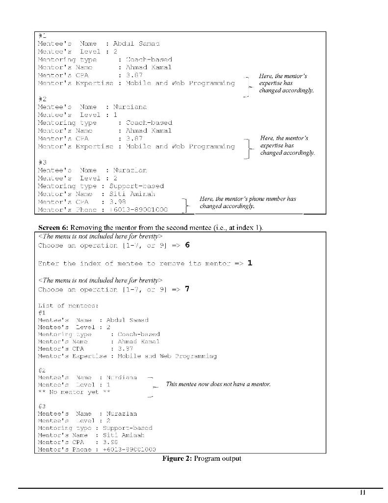 will coach their mentees in particular areas, e.g., "CH programming, "Game Programming,