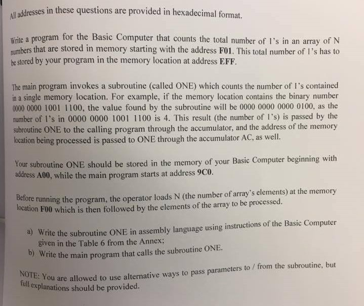 8 AND Mto AC ADD I or9 Add M to AC, carry