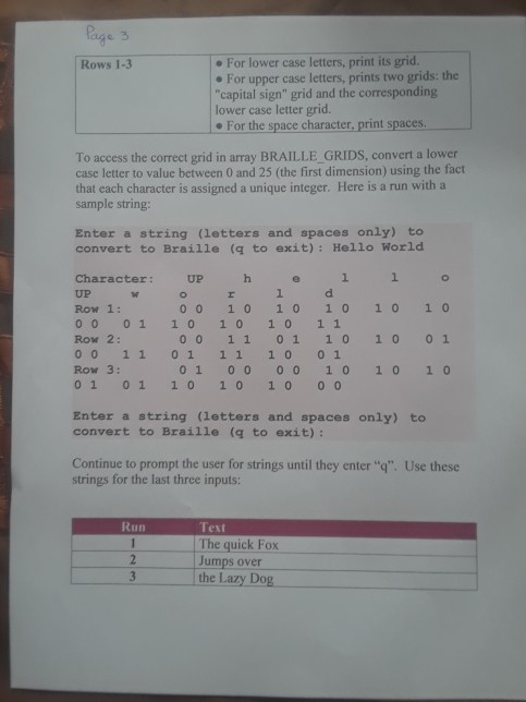 the equivalent Braille of the text entered by the user. Braille is