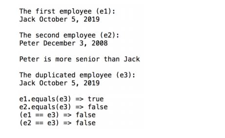 details of the Date class: The properties: day (type of int), month