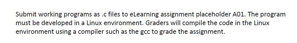 Environment, CS 3377, Problem Set 1 1. [50] Write a C program