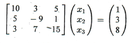  Given Ax=b . Find the upper triangular matrix {U} and modified
