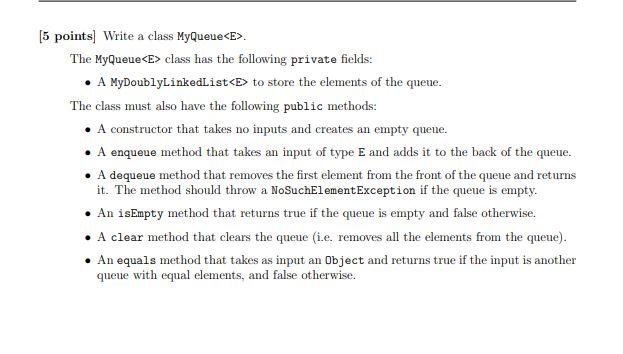 generic element type E. The MyList E> interface extends the Iterable interface.