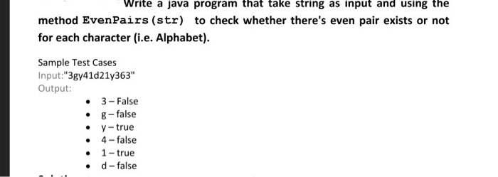  Java program, without classes. Write a java program that tak string