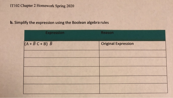  please give the reason also IT102 Chapter 2 Homework Spring 2020