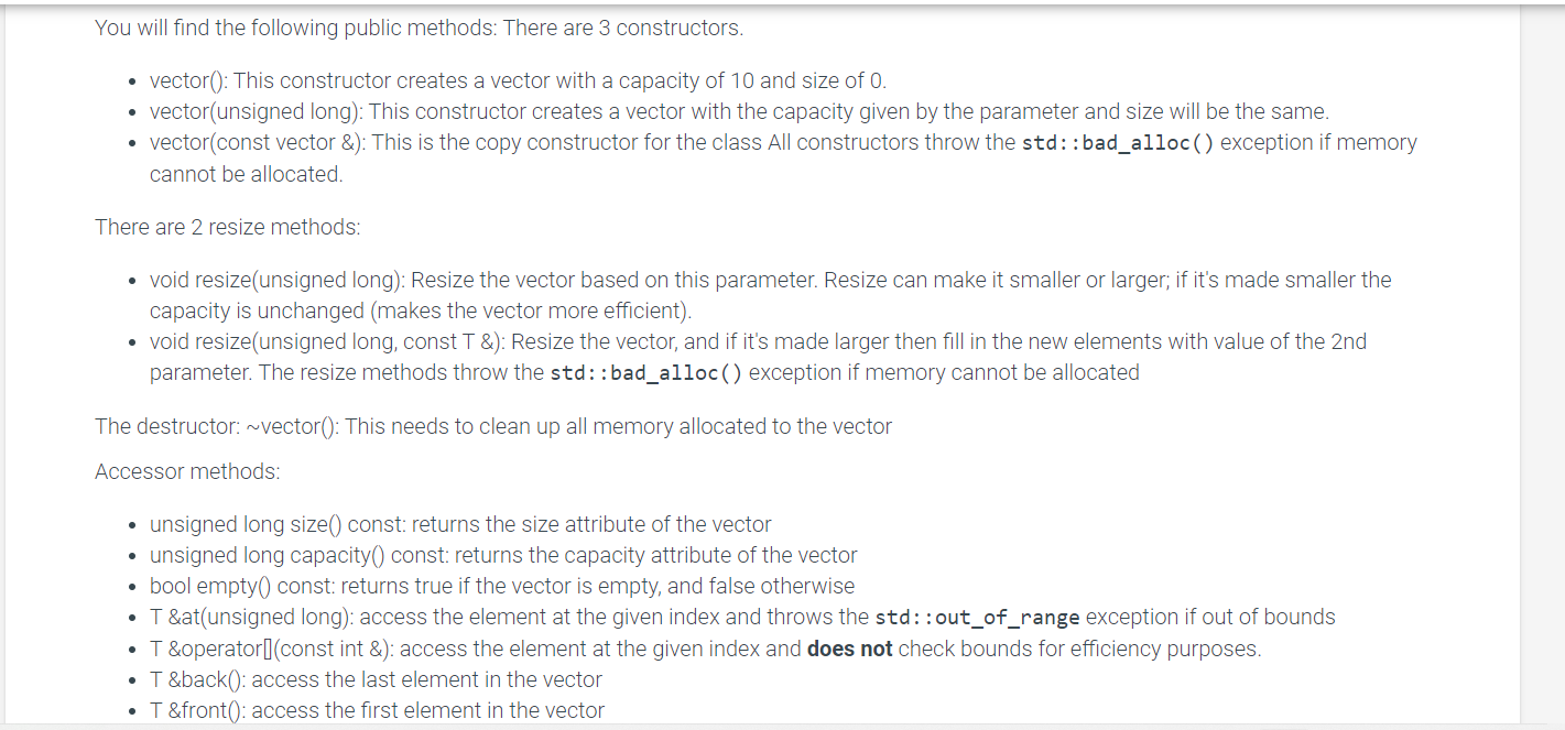 #include namespace CIST2362 { template class vector { private: T *aptr; //