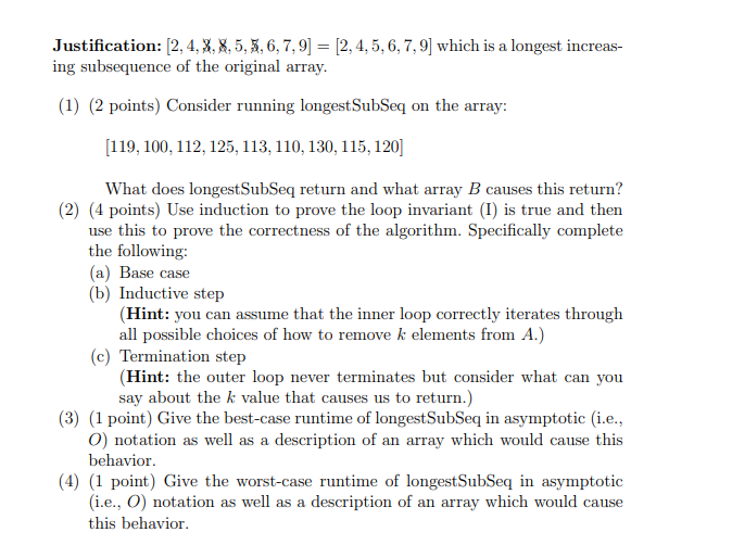 length m which is strictly increasing. The following pseudocode finds the length