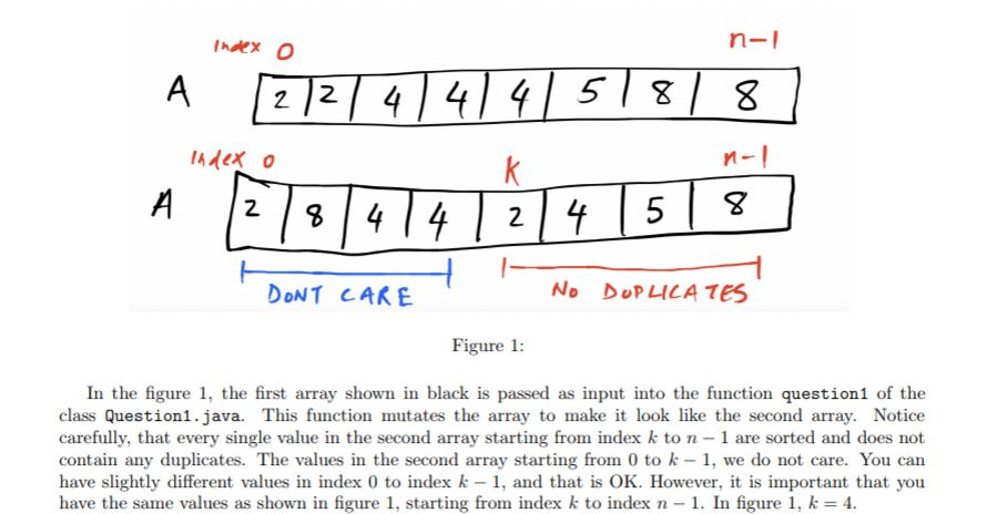 You must only use a single loop inside the function question1. Do