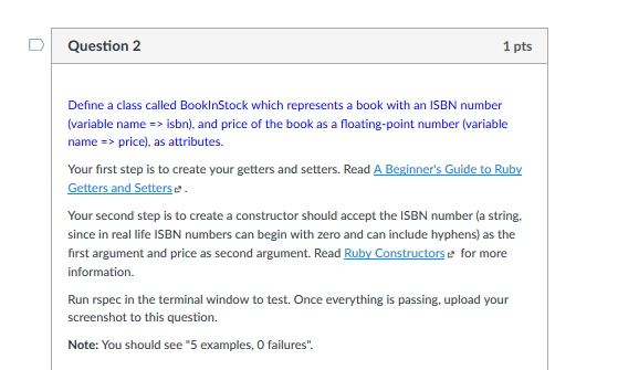  This is what I'm getting CODE Given is below # Ruby