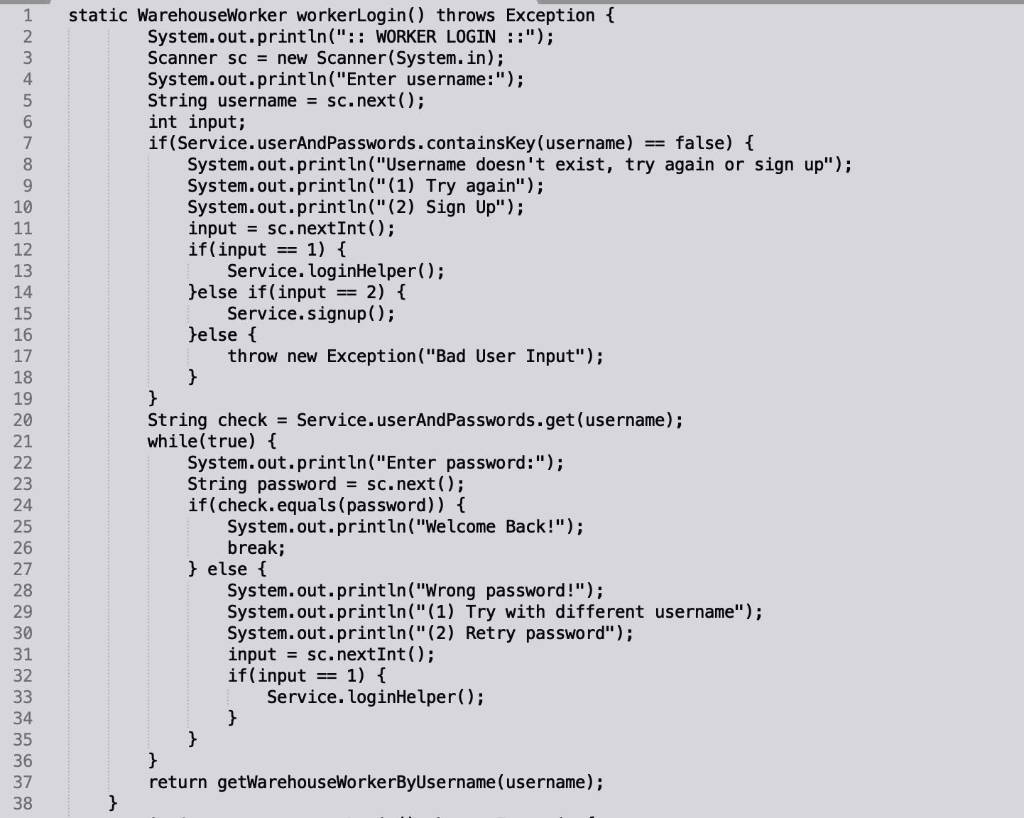 For each problem, study the supplied code, and list the code smells