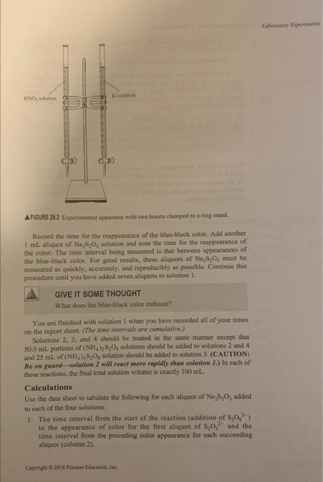 Rates of Reactions DISCUSSION On the basis of the experiments you've performed,