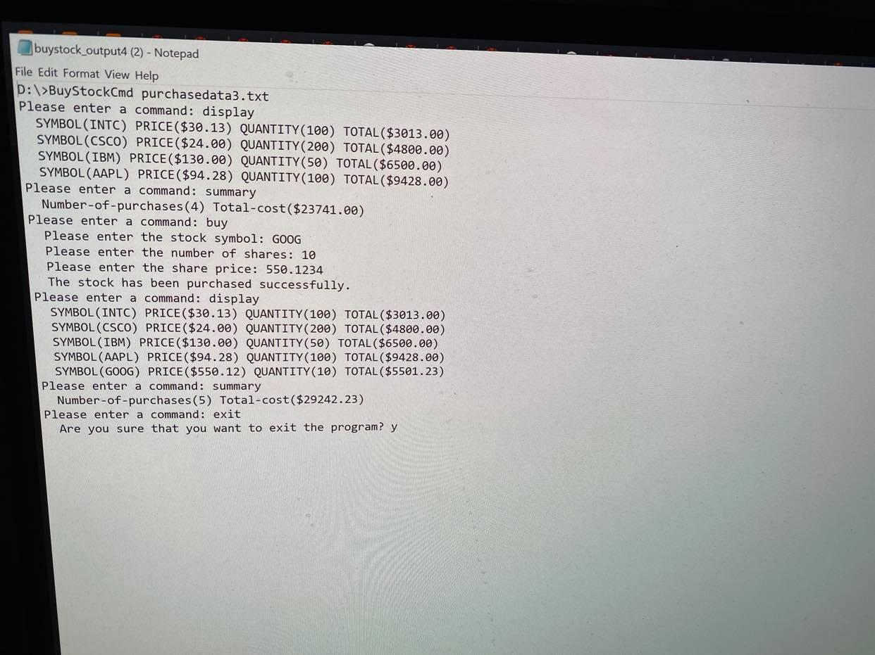 the purchase data file in the following format: Here is an example