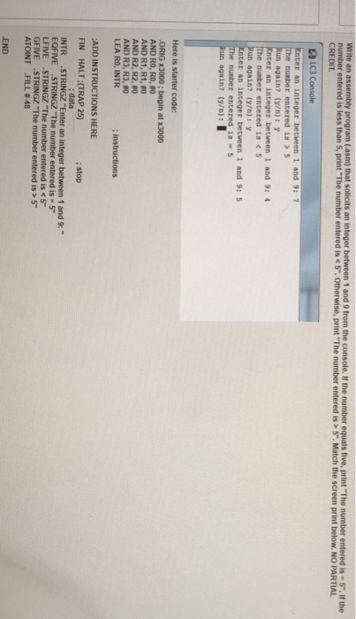  Write an assembly program (.asm) that solicits an integer 1 and