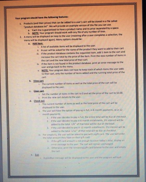 is to create an interactive user interlace emulating a simple checkout experience,
