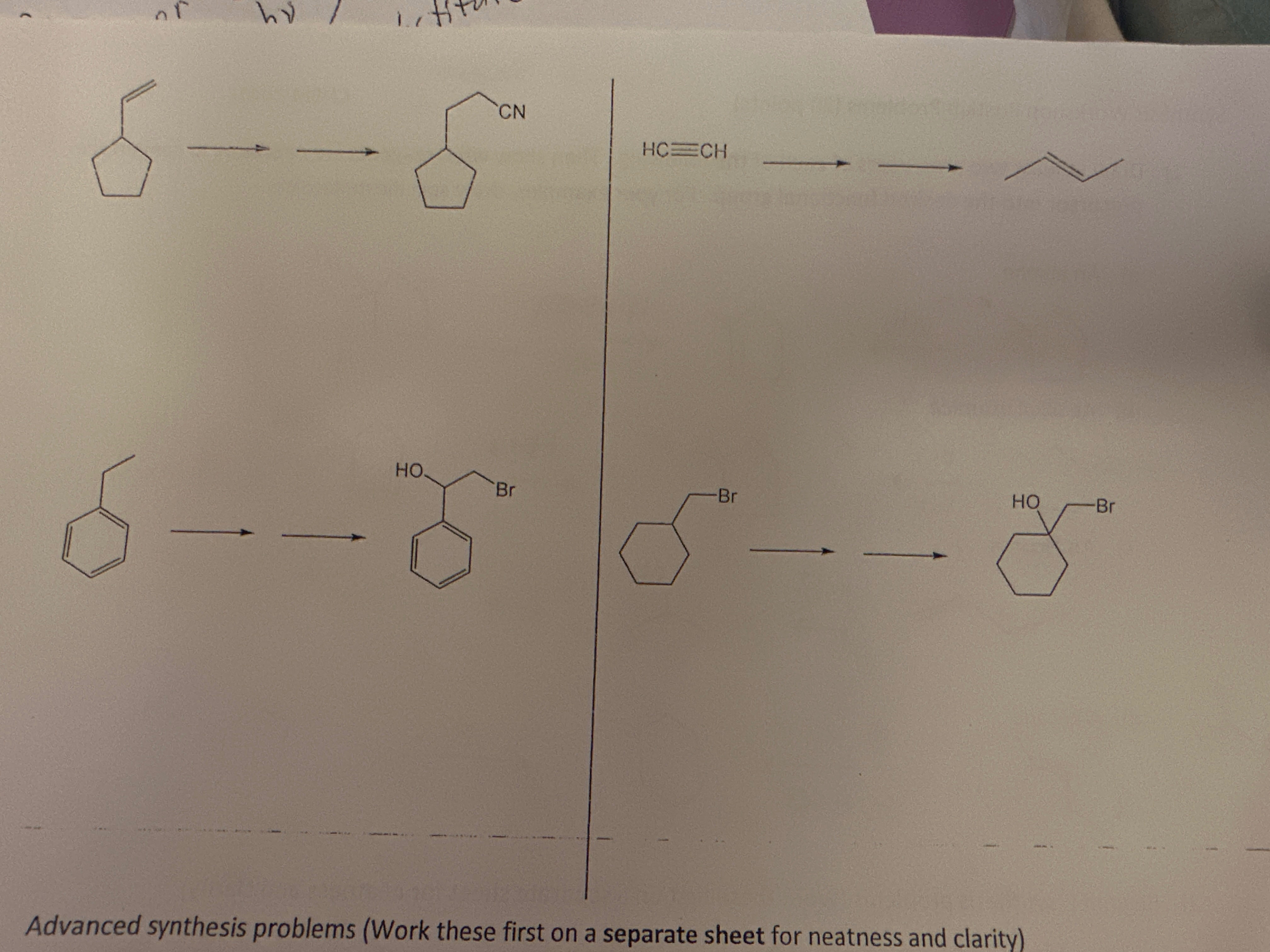  plz help multi step synthesis 