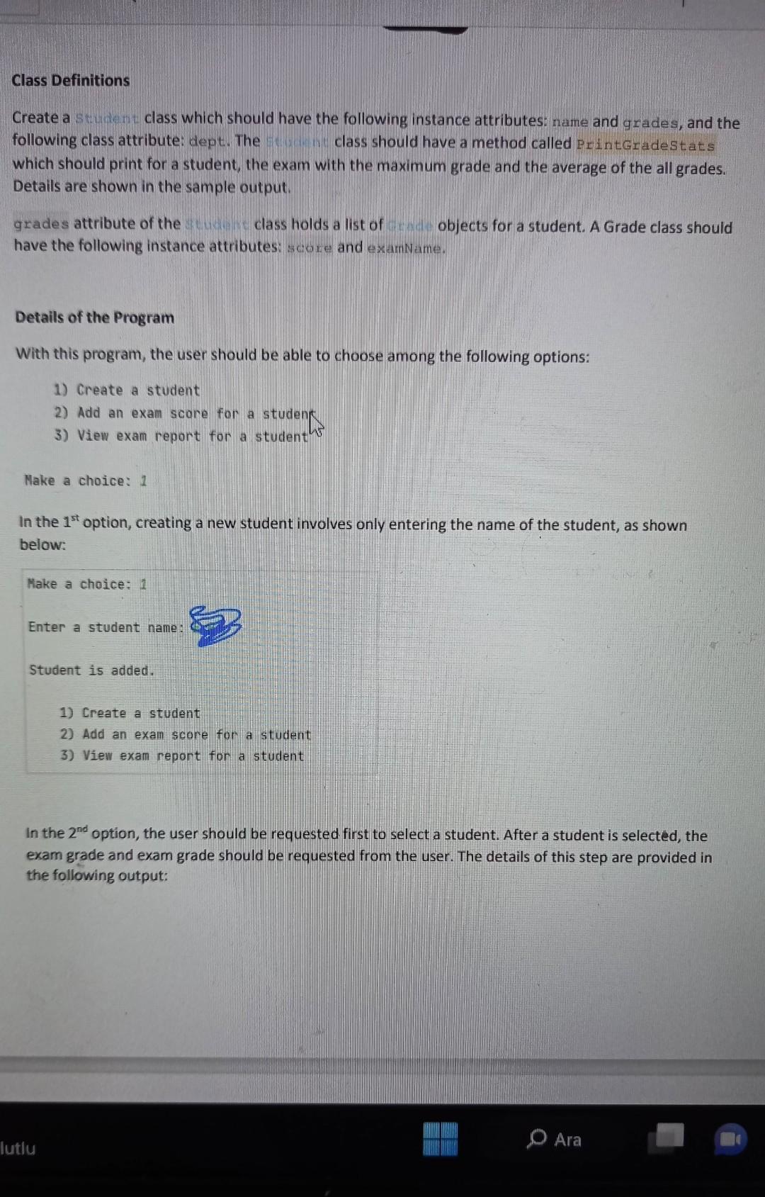 can you solve this assignment by using class attributes ? i want