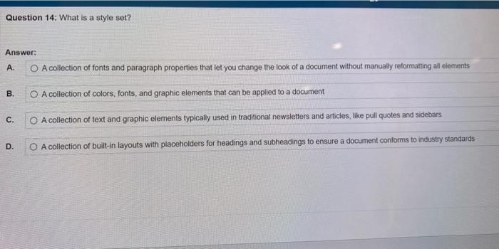 default. B. They replace the default color and font sets for the