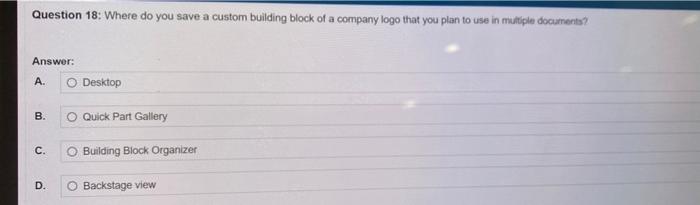 do Document Property Quick Parts pull the information to use in the