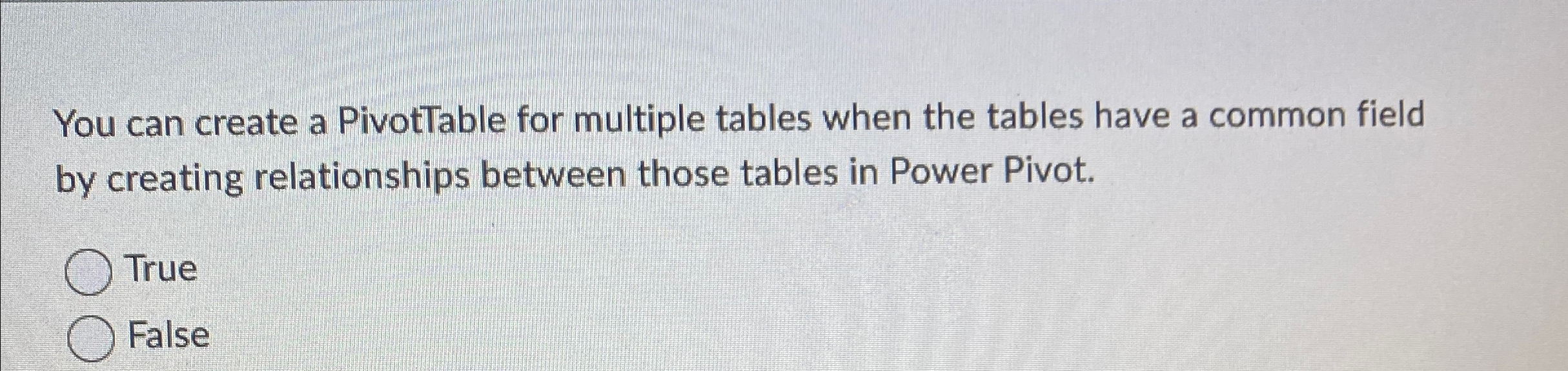  You can create a PivotTable for multiple tables when the tables