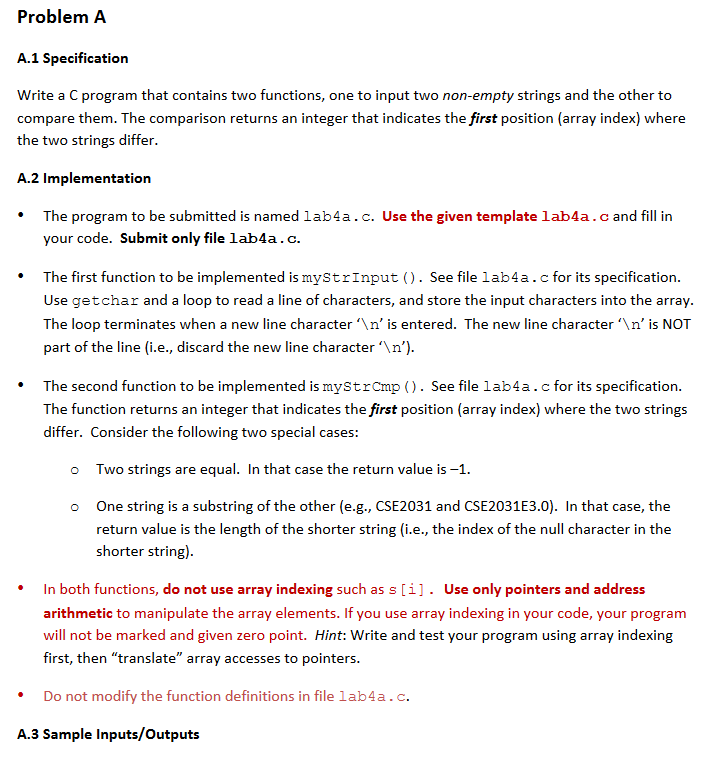 This is the template: #include #define MAX_SIZE 500 void myStrInput ( char