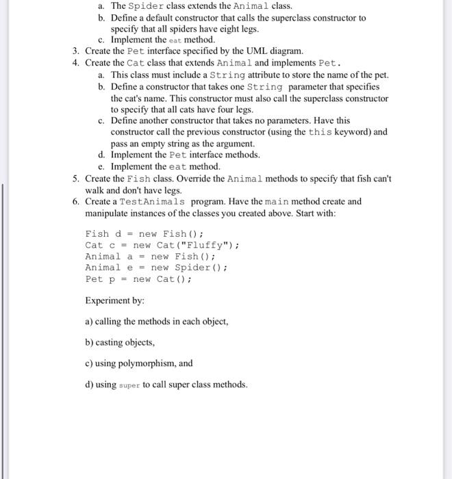 lab you will create a hierarchy of animals that is rooted in