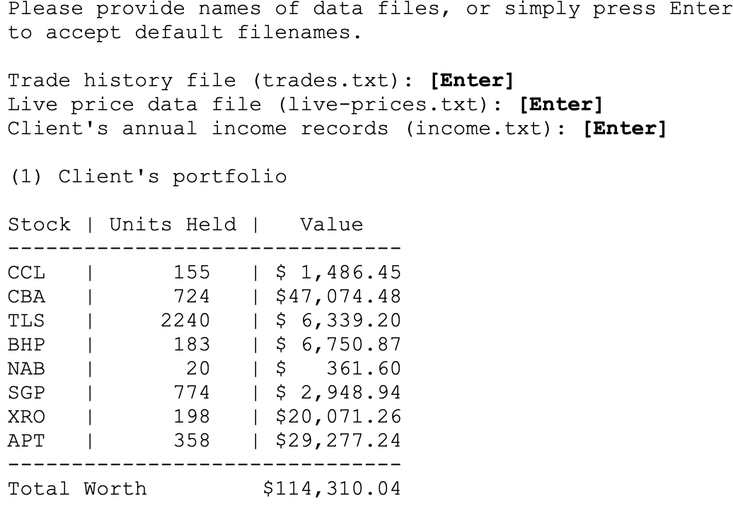 a period of roughly ten years. Each line contains data for a