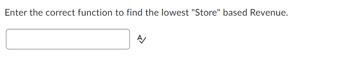 PRODUCTS with sale values. A Enter the correct function to find the