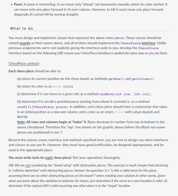 at the start of module 4 Chess pieces Introduction A game of
