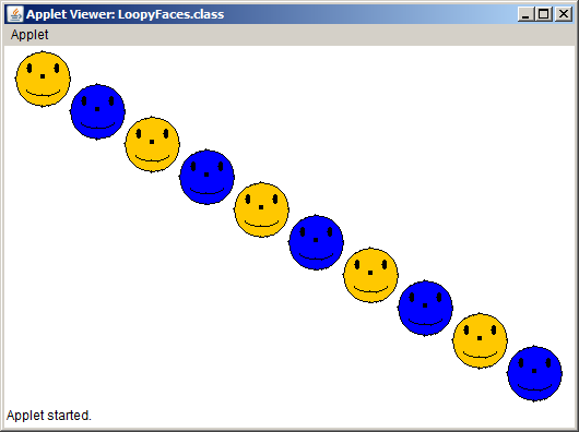 Create a Java Applet (graphics appthat runs inside a web browser) that