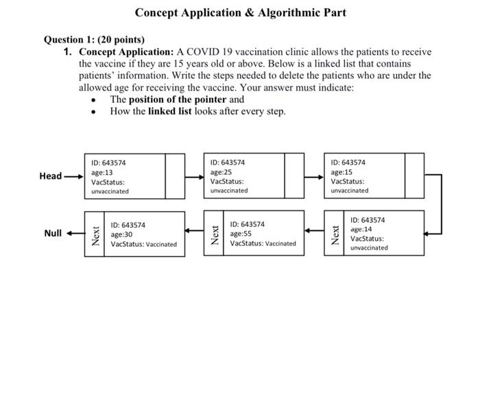  Java language Concept Application & Algorithmic Part Question 1: (20 points)